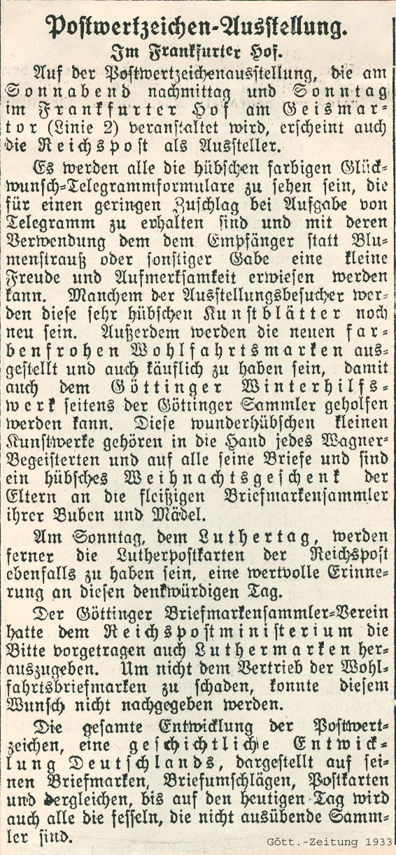 1933 Nov. Gttinger Zeitung